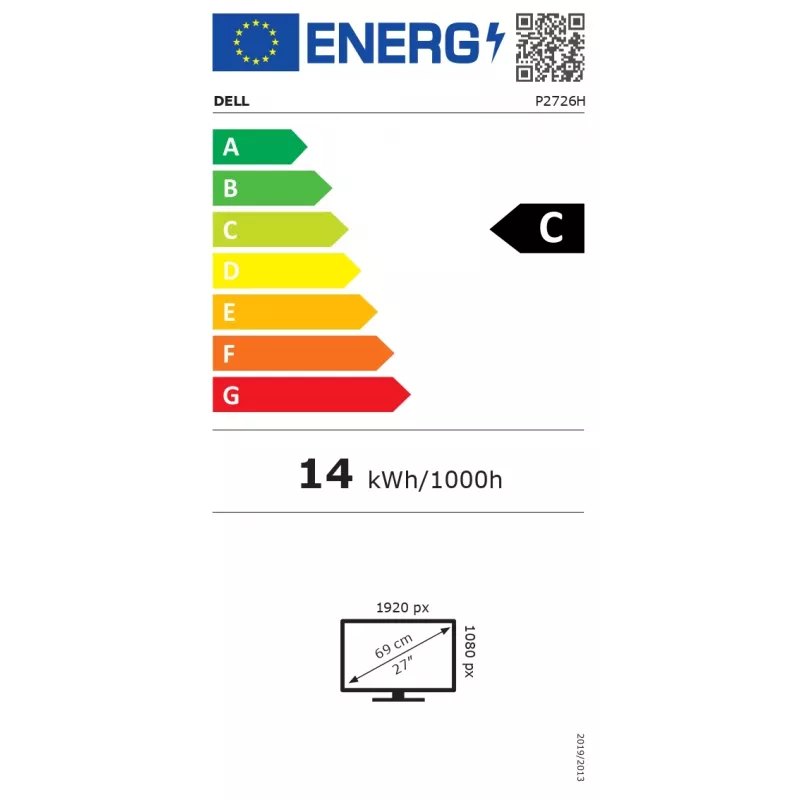 Monitor komputerowy DELL Pro P 27 P2726H 68,6 cm (27 cali) 1920 x 1080 pikseli Full HD LCD Czarny