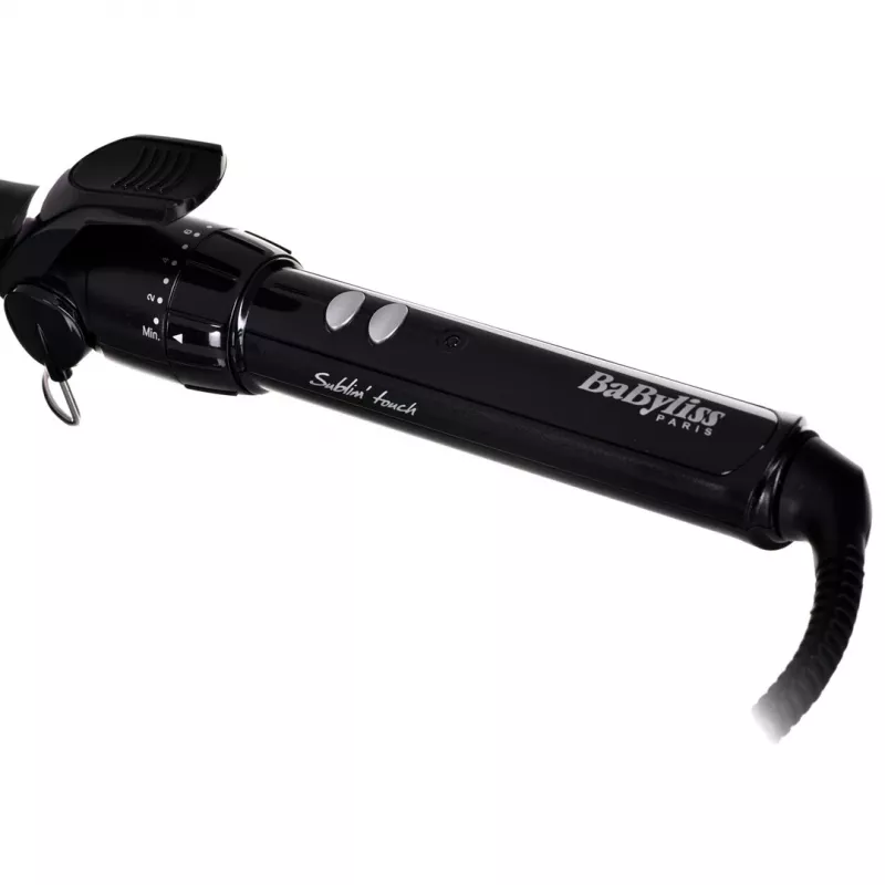 Lokówka BABYLISS Pro 180 19mm — baryłka 19 mm, 150–180°C, 10 poziomów grzania, obrotowy przewód, różowo-czarna
