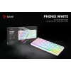 Klawiatura gamingowa Savio Phenix biały GAT czerwony PUD przewodowa bezprzewodowa USB Bluetooth RGB LED