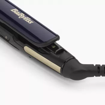 Prostownica do włosów BABYLISS ST484E — Płytki ceramiczne, technologia Warm, 230V, przewód 3,3 m, czarno-złota