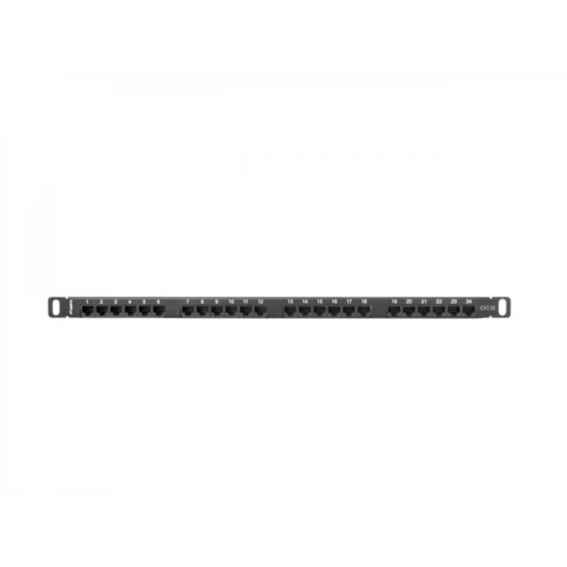 Lanberg PPU5-0024-B - RJ-45 - Kat.5, Kat.5e - Czarny - Metal - Montaż w szafie RACK - 0.5U