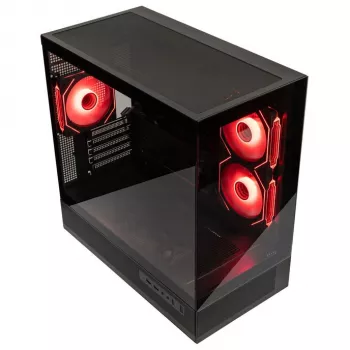 GSI SmartAssembly ARGB Glass Micro-ATX Case - 650W