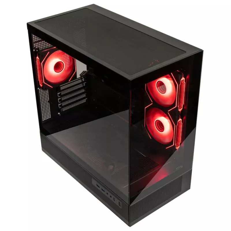 GSI SmartAssembly ARGB Glass Micro-ATX Case - 650W