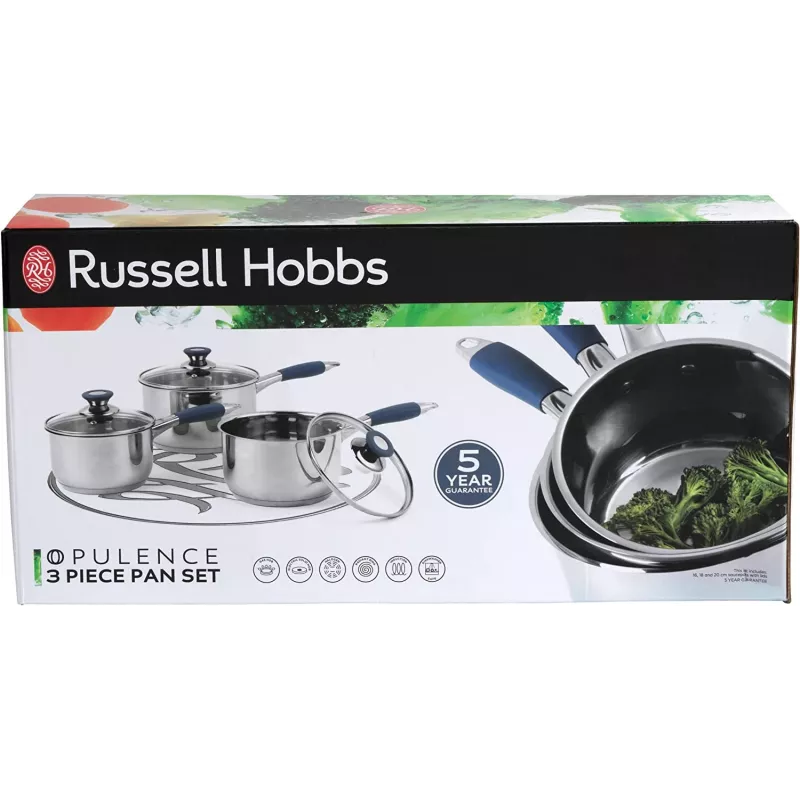 Zestaw garnków Russell Hobbs RH01178EU 3-częściowy, niebieski