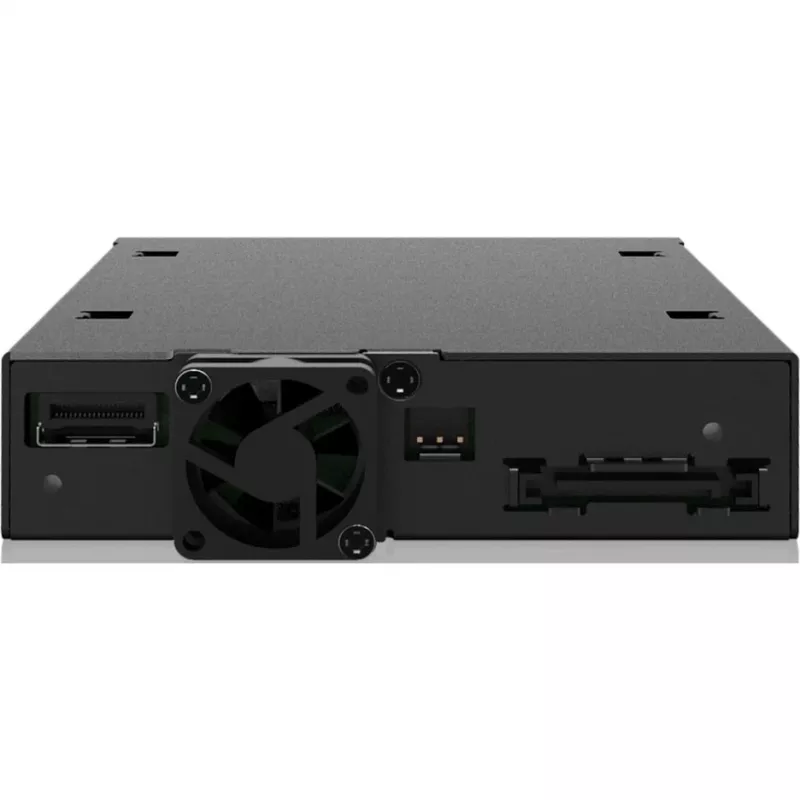 ICY DOCK - ToughArmor EX - MB491V5K-B - 2,5 U.2/U.3 NVMe SSD PCIe 5.0 Laufwerksgehäuse für externen 3,5-Schacht mit Schloss und Rändelschrauben-Design