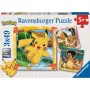 Puzzle Ravensburger Pikachu, Charizard i Eevee — 147 elementów, dla dzieci od 5 lat, 210×? mm
