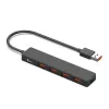 Koncentrator wieloportowy USB 3.2 Gen 2 5-w-1 Vention CHOBB — 5 portów (4× USB 3.2 Gen 2 Type-A, 1× USB 3.2 Gen 1 Type-A), 0,15 m, ABS, czarny