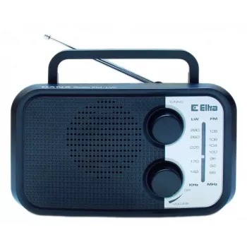 Przenośne radio Eltra DANA czarne — odbiornik FM/AM, kompaktowa konstrukcja