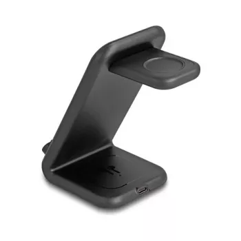 DELOCK 66941 Ładowarka bezprzewodowa 3-w-1 do smartfona, smartwatcha i słuchawek USB Type-C 15 W wewnętrzna czarna