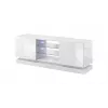 TV cabinet cama meble QIU 160 — MDF biały gloss, 1600×420×570 mm