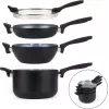 Zestaw naczyń kuchennych Russell Hobbs RH01840EU7 — 4-częściowy, kompaktowy, metaliczny marmur