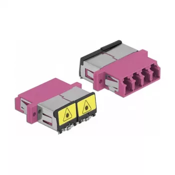 Łącznik światłowodowy DeLOCK 86906 LC Quad żeński na LC Quad żeński wielomodowy fioletowy