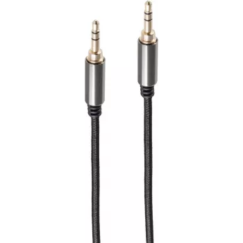 Kabel audio ShiverPeaks BS20-30055 3.5 mm męski–męski, pozłacane styki, 5 m, czarny