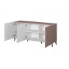 Komoda cama meble Cama Nova 155×40×72 cm, matowy róż, rama z MDF