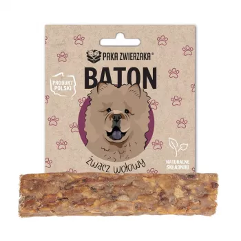 Przysmak dentystyczny dla psa PAKA ZWIERZAKA Beef Rumen Bar 12 cm, 35 g, smak wołowy, psy dorosłe, bez soi, bez cukru
