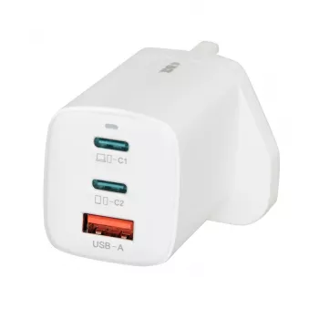 iBOX C-65 Biały, uniwersalna ładowarka GaN 65W, wtyczka UK