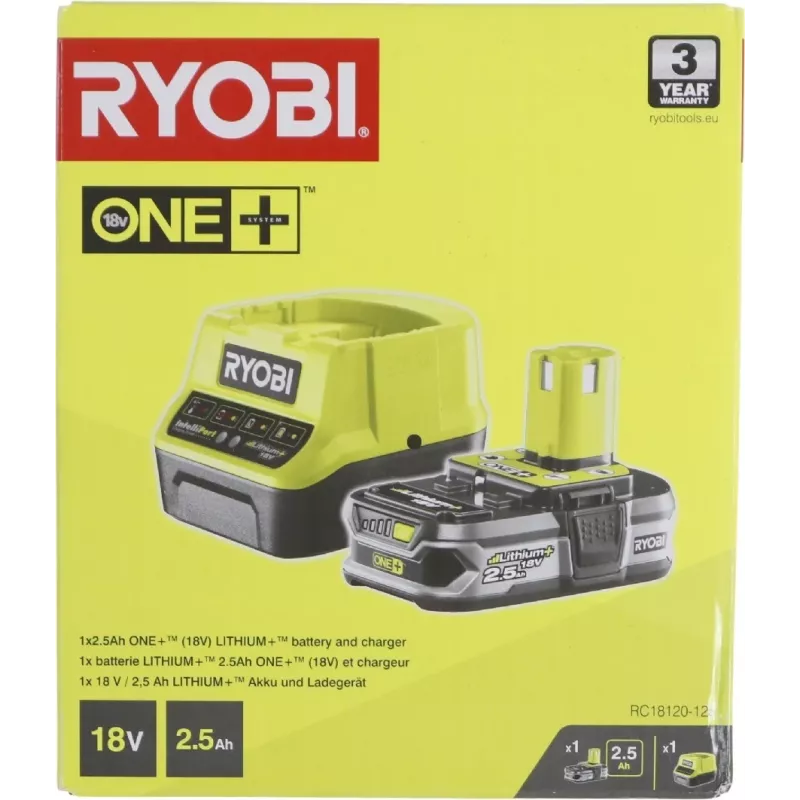 Zestaw baterii i ładowarki Ryobi RC18120-125