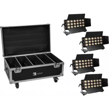 LED wash light EUROLITE CLS-18 QCL RGB/WW 18×7W z flightcasem