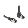 Kabel sieciowy DeLOCK RJ45 Cat.8.1 w dół pod kątem 90° / prosty, 2 m, czarny