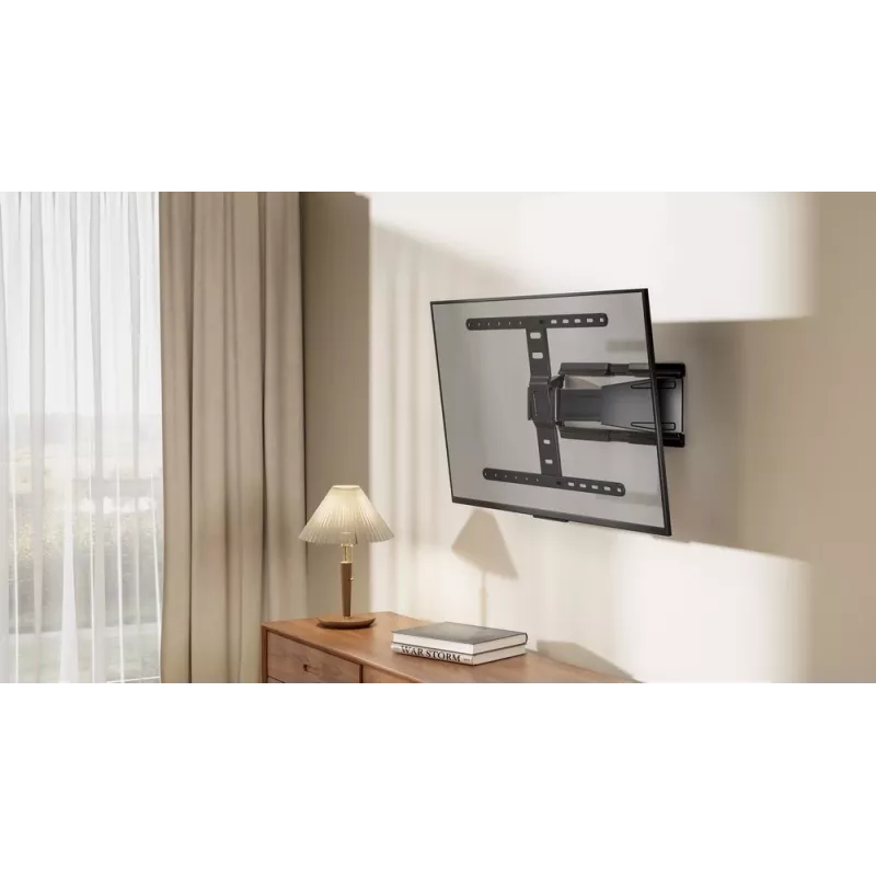 Pełnoruchowy uchwyt ścienny do telewizora GEMBIRD WM-90ST-02 dla ekranów 43–90 cali, uchwyt przegubowy, VESA 100x200–600x400, udźwig 50 kg