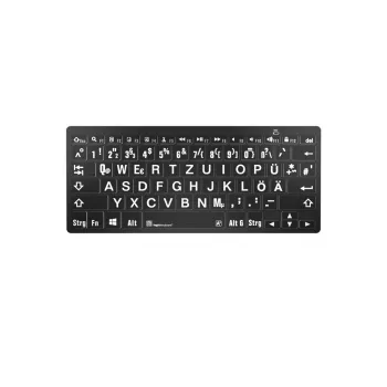 Logickeyboard Uniwersalna klawiatura Bluetooth LKB-LPWB-BTPC-DE QWERTZ niemiecka czarna