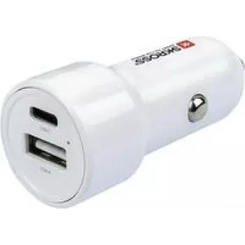 SKROSS Dual Car Charger 65W PD incl. USB-C cable biały (SKCHCA0365WPDCN)