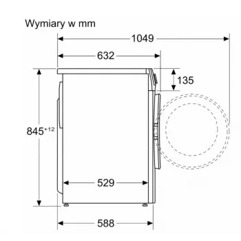 Pralka ładowana od przodu Bosch WGE02201PL — 8 kg, 1200 obr./min, bęben 55 l, wyświetlacz LED, inwerter