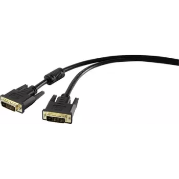 Kabel DVI Renkforce 1404065, 1,80 m, czarny, 24+1 pin