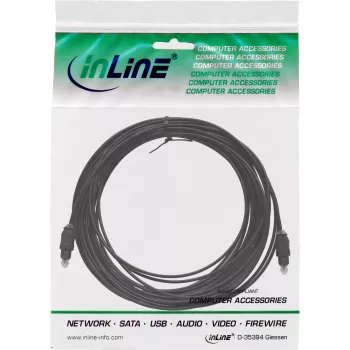 Optyczny kabel audio Toslink męski / męski 1m InLine 89921