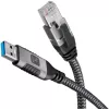 Kabel sieciowy Techly ICOC U3A-RJ45-010 Czarny, Srebrny 1 m Cat6 F/UTP (FTP)