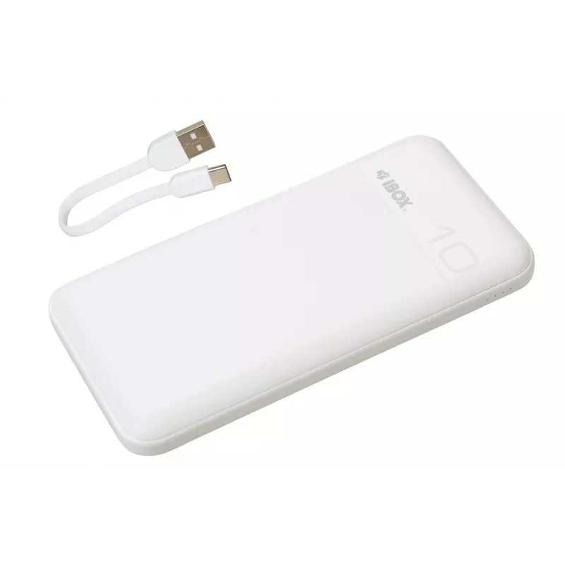 Przenośny power bank IBOX IPB10 10000 mAh, litowo-jonowy, Quick Charge 3.0, wyjścia USB-C i USB-A, 20W PD