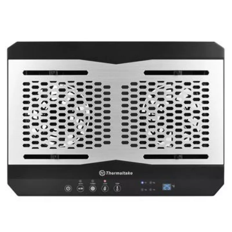 Podkładka chłodząca do notebooka THERMALTAKE CL-N002-PL12BL-A z wentylatorem 12 cm, aluminiowo-plastikowa, 390×277,5×49,3 mm, 1000–1300 obr./min