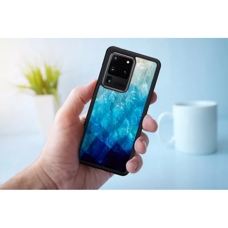 Etui ochronne na telefon iKins do Samsung Galaxy S20 Ultra, niebieskie jezioro/czarne