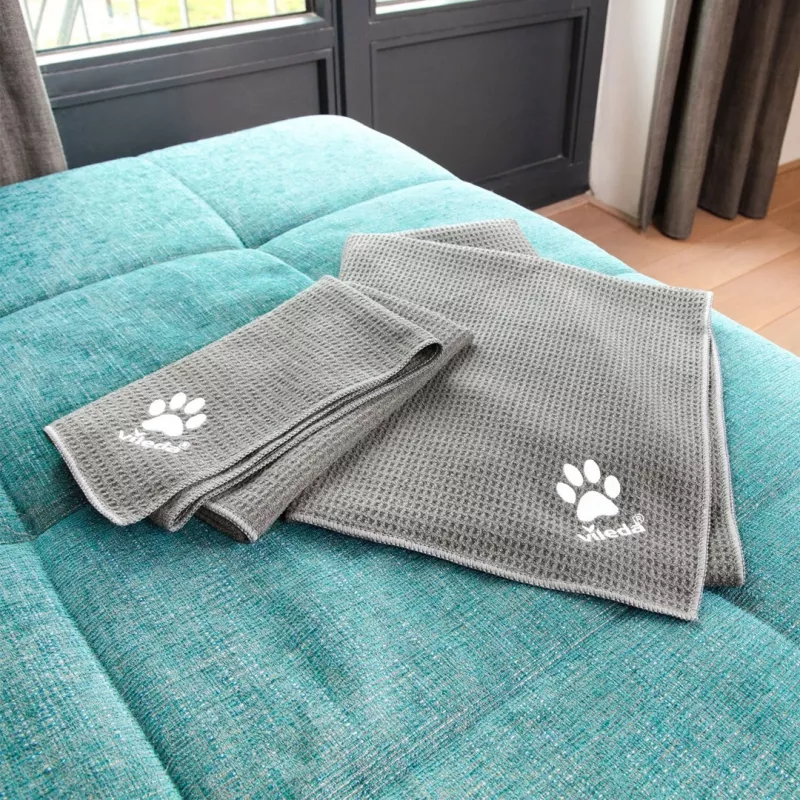 Ręcznik VILEDA Pet Wipes 172650 450x700 mm, poliester, nadaje się do prania w pralce, szary