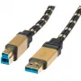 Kabel USB 3.0 ROLINE GOLD Typ A M - B M 3,0 m