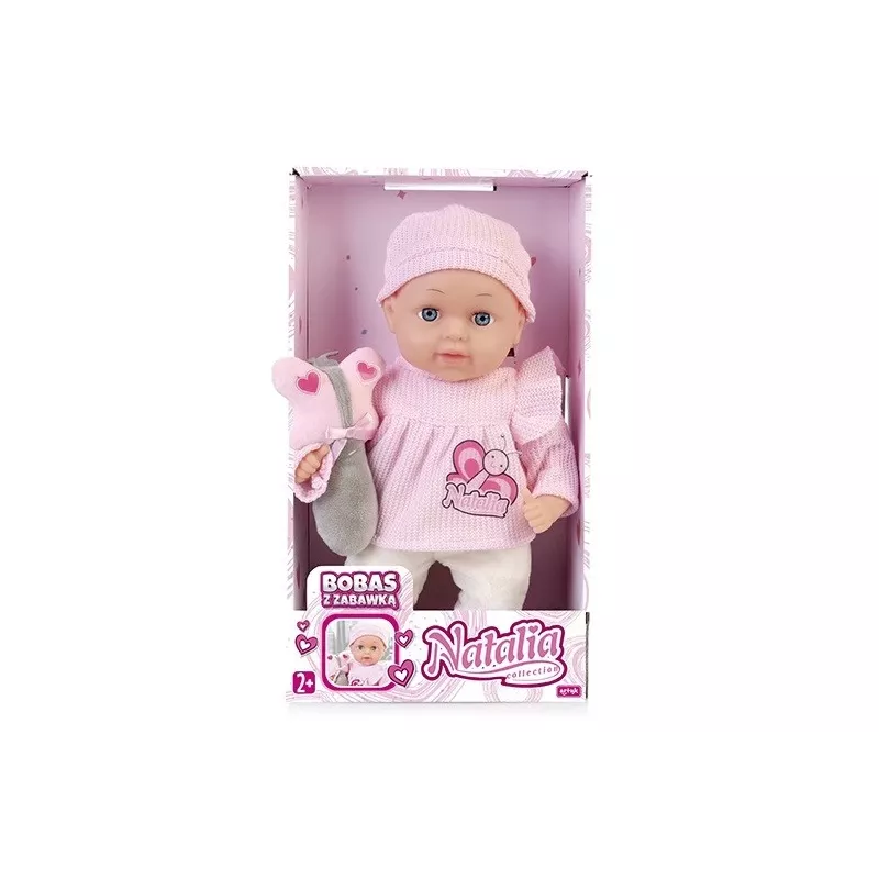 Lalka Artyk Natalia 33 cm z zabawką - lalka bobas Artyk 33 cm z akcesorium