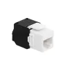 LogiLink NK4066 Moduł Keystone Płaski Czarny Biały RJ-45