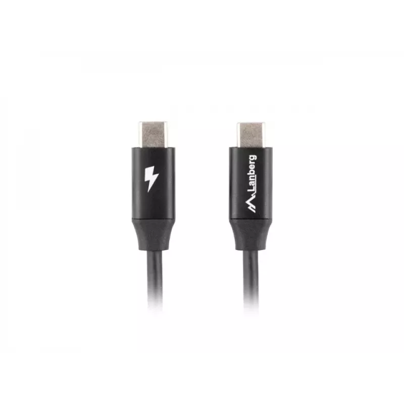 Kabel LANBERG USB-C na USB-C CA-CMCM-40CU-0018-BK — USB 2.0, 1,8 m, czarny