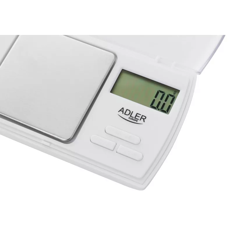 Waga kuchenna Adler AD 3161, biała, prostokątna, elektroniczna waga osobista