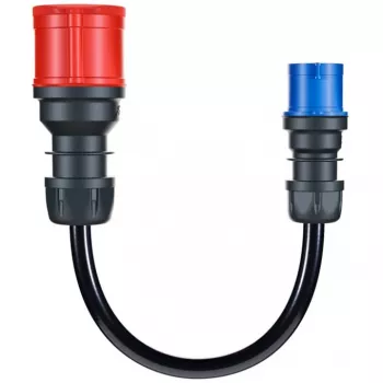 Adapter go-e Gemini flex 22 kW na CEE niebieski 16 A - czarny - prosty - prosty - IP55 - 22 kW - 16 A