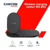 Ładowarka bezprzewodowa Dock 2w1 QI 10W/USB-C/LED czarna