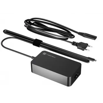 NATEC Grayling USB-C 45W zasilacz uniwersalny Czarny