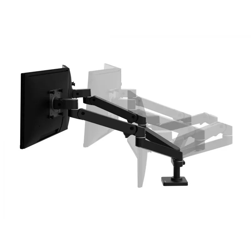 Ergotron LX Pro - Zestaw montażowy (podwójne ramię) - modułowy - na 2 monitory LCD - obok siebie - aluminium - czarny - rozmiar ekranu: do 68,6 cm (do 27 cali) (45-686-292)