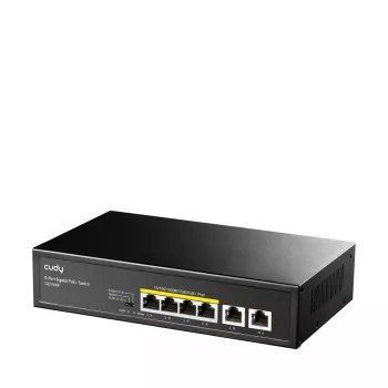 Przełącznik sieciowy Cudy GS1006P Niezarządzalny Gigabit Ethernet 6-portowy PoE, 12 Gbit/s, 2048 MAC, Czarny