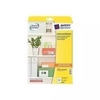 Avery Zweckform Universal - Etykiety - Biały - 70 x 36 mm - 240 etykiet (10 arkuszy x 24) - (6122)