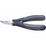 Knipex 35 42 115 ESD szczypce półokrągłe wąskie ESD zagięte 45° 115 mm