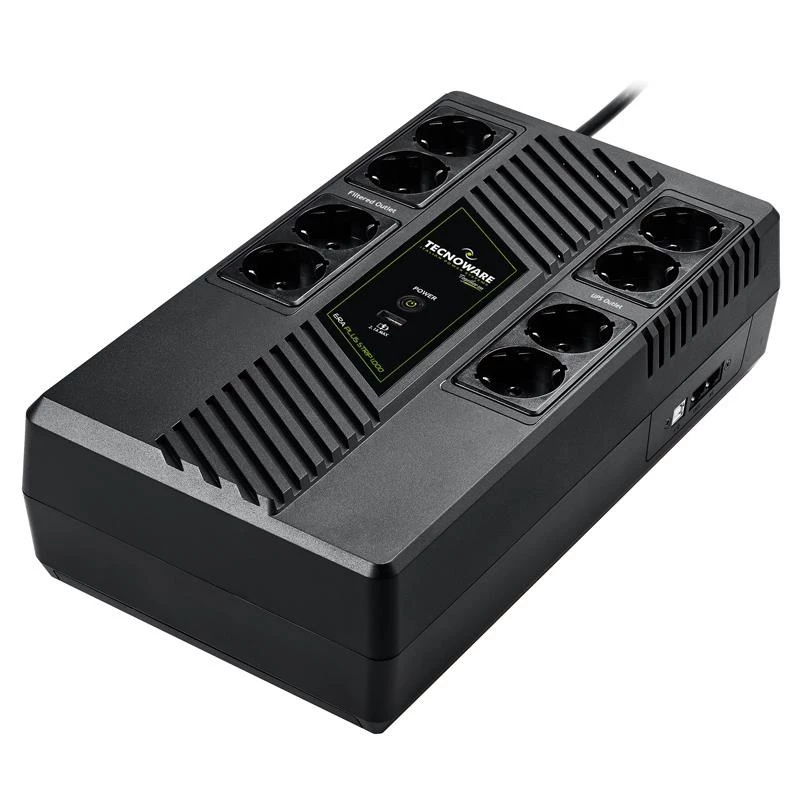 Zasilacz awaryjny TECNOWARE Era Plus Strip 1000, Line-Interactive 1 kVA / 700 W, 8 gniazd typu F, akumulator VRLA, 4,4 kg