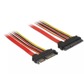 Kabel SATA DeLOCK 84917 0,1 m SATA 22-pin pomarańczowy czerwony żółty