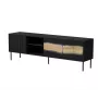 Szafka RTV cama meble INSERTO 3D1W 190x40x62 cm czarna z LED