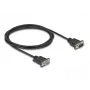DeLOCK kabel szeregowy RS-232 D-Sub9 męski na żeński 2 m czarny